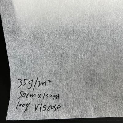 Un buen precio. Papel de filtro de viscosa 100% de 25 micras para papel de filtro de máquina rectificadora de rodillos industriales en línea